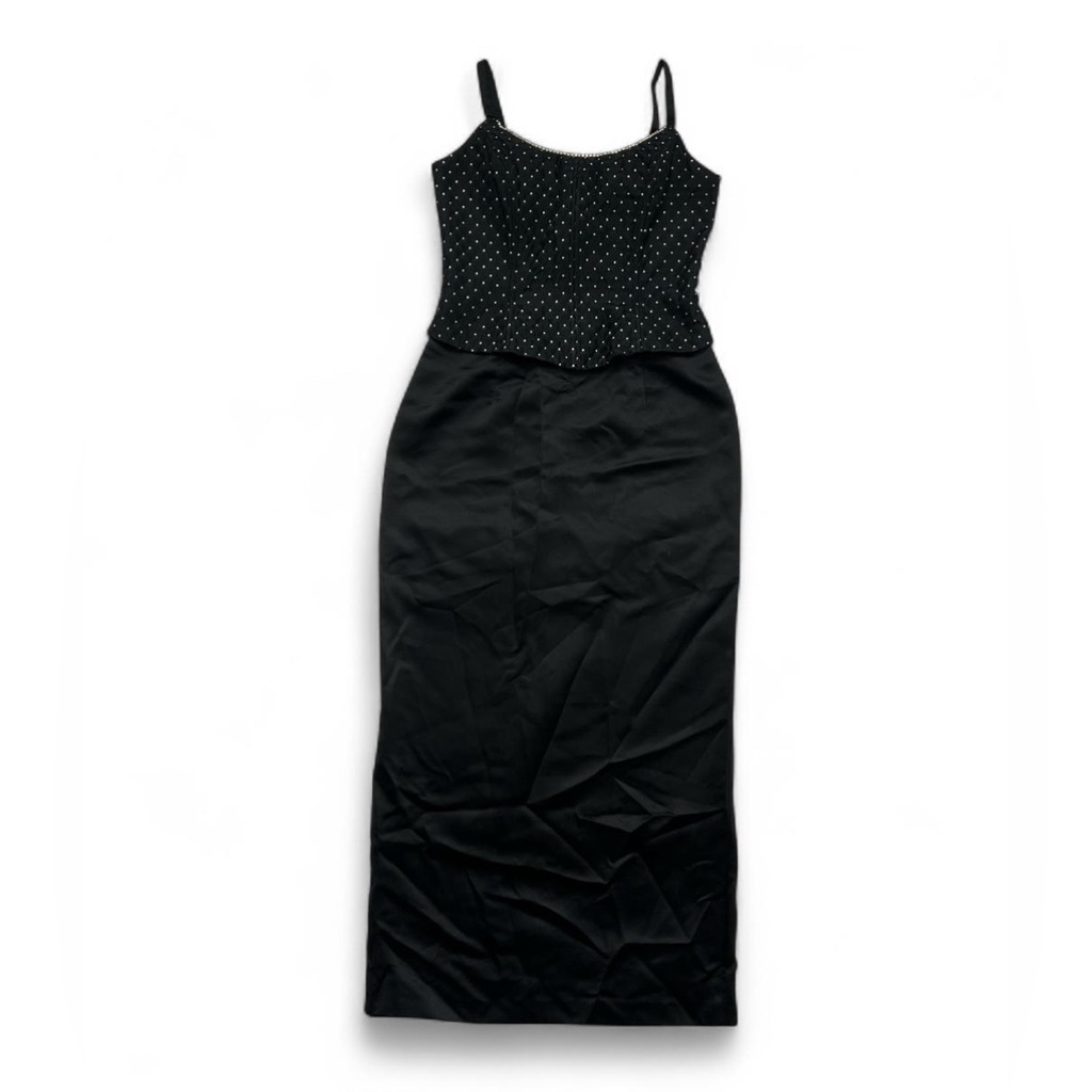 Jessica Mcclintock Satin Black Dress